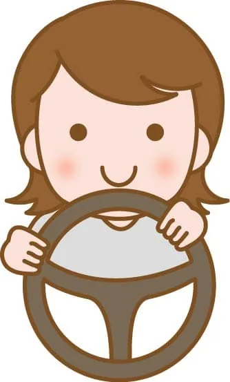 車を運転する人のイラスト